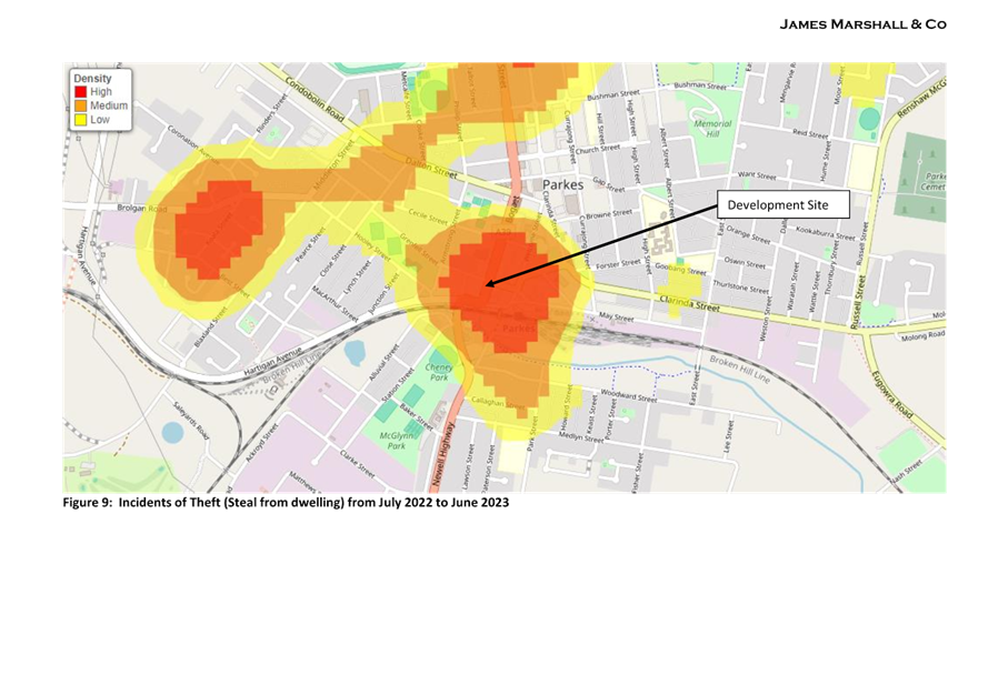 A map of a city with red and yellow dots

Description automatically generated